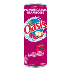 Oasis Apple Cassis Framboos Blikjes 33cl Tray 24 Stuks